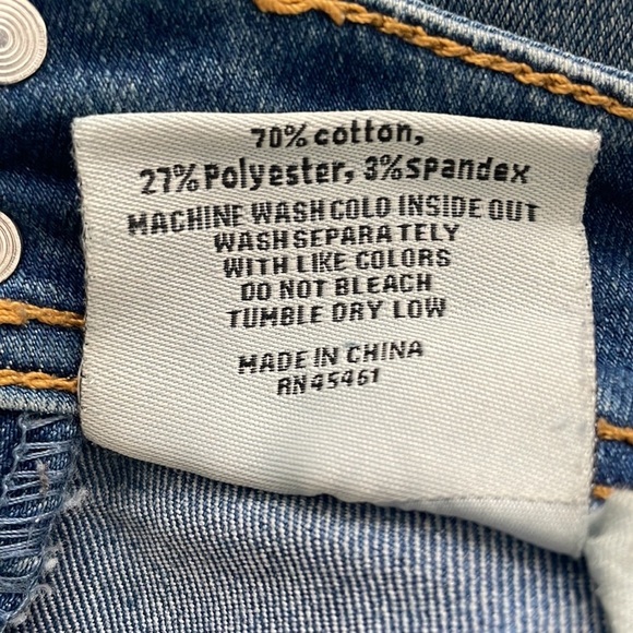 038: ENCORE JEANS denim blue slightly distressed jeans in women’s size 3 - Picture 9 of 9